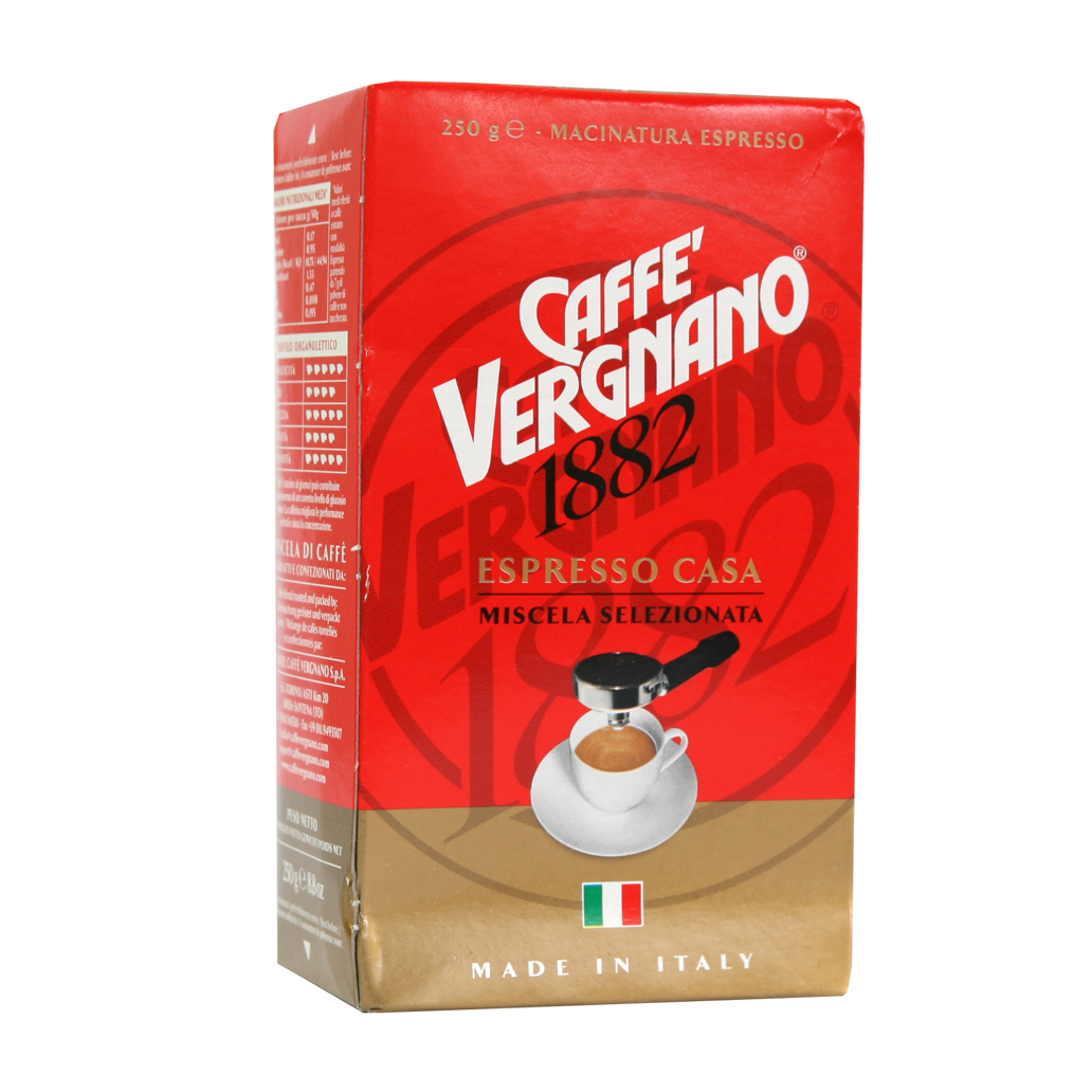 Café moulu arabica/robusta de caffe Vergnano